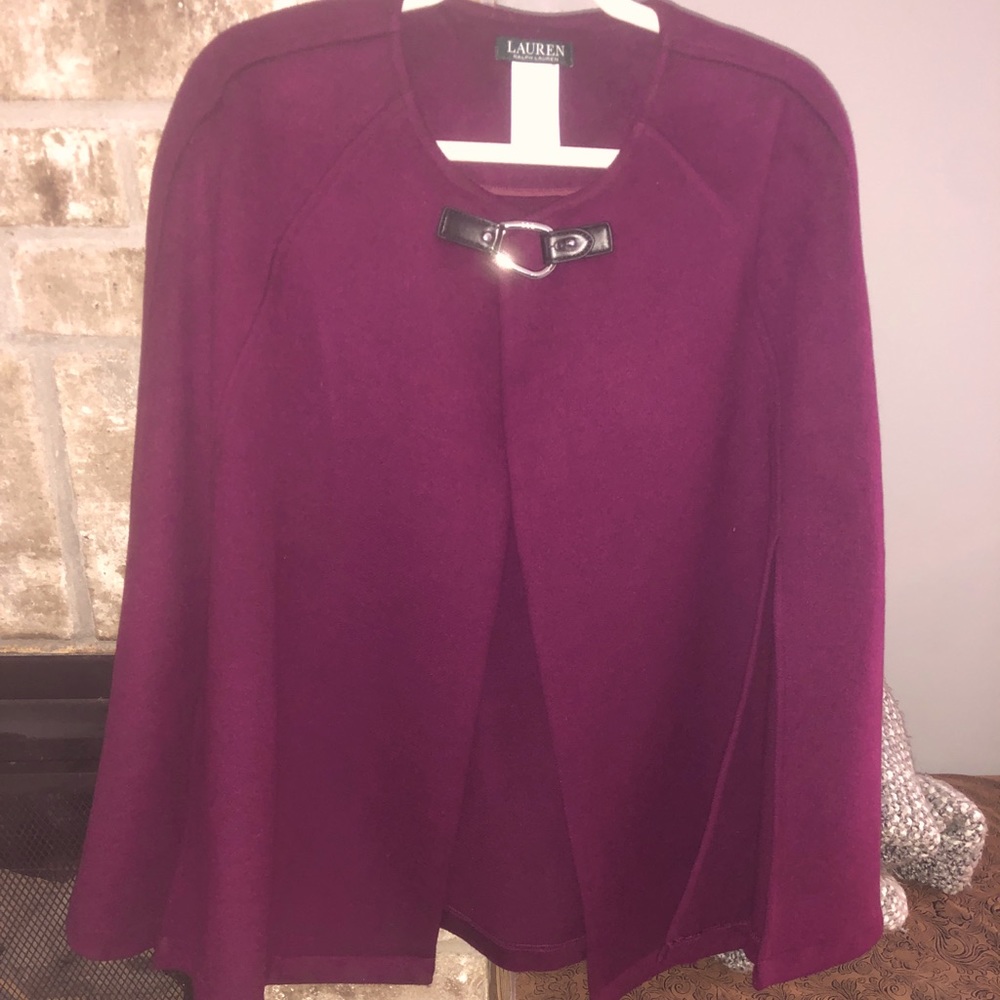Ralph Lauren Burgundy Bridle Cape